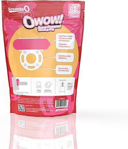 High Intensity Vibrating Cock Ring - The Screaming O Vibrating Cock Ring 4t Owow Strawberry