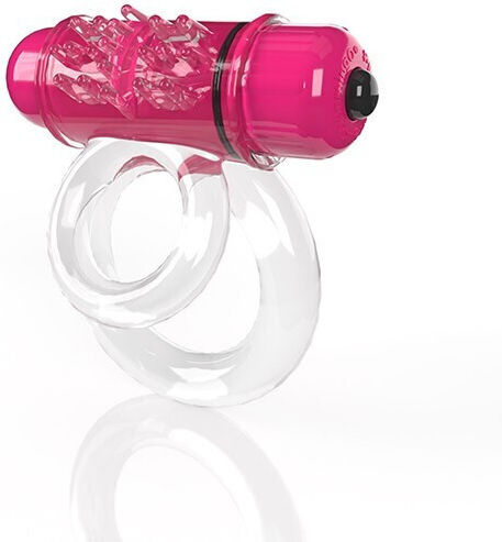 Double Vibrating Cock Ring - The Screaming O Vibrating Cock Ring 4b Double O 6 Strawberry