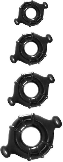Ns Novelties Renegade Vitality Rings Set Cock Rings Schwanz Schwarz 4Stück