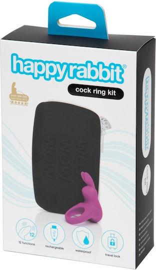 Happy Rabbit Rabbit Kit Вибриращ Пръстен Петел Лилав 2бр