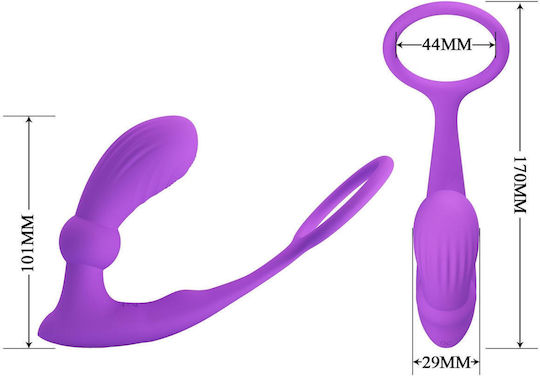Pretty Love Warren Violet Anal Ring & Vibrator