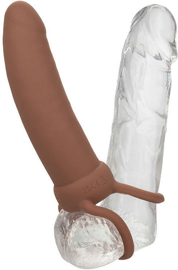 Calexotics Performance Maxx Rechargeable Thick Dual Penetrator Brown Skin Tone