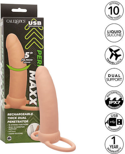 Calexotics Δονούμενο Δαχτυλίδι Πέους Σιλικόνης Flesh