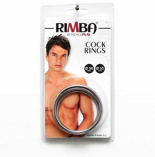 Rimba Welded Metal Cockring Set Σετ Δαχτυλίδια Πέους Μεταλλικά Ασημί