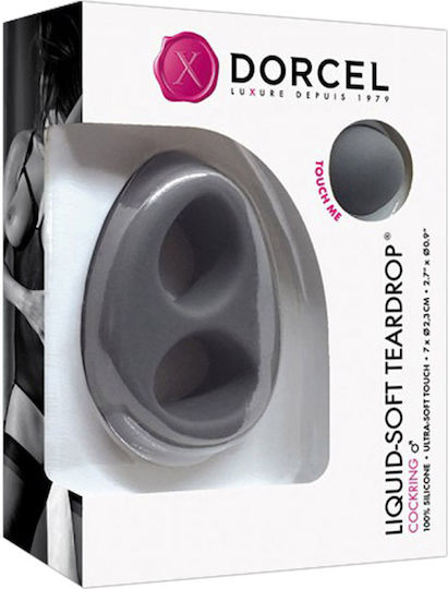 Dorcel Cockring Liquid-Soft Teardrop Δαχτυλίδι Πέους Γκρι 6071908