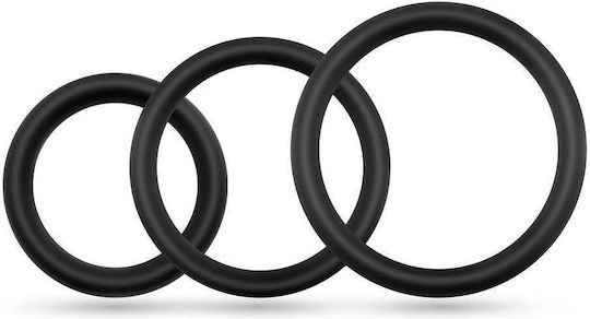 Set Ineluri Penis din Silicon Elastic Negru Crushious Bandoleros Ineluri pentru Penis din Silicon Negru