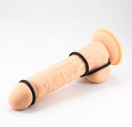 Set Ineluri Penis din Silicon Elastic Negru Crushious Bandoleros Ineluri pentru Penis din Silicon Negru