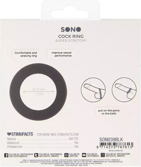 Shots Sono No.39 Cockring 3.5cm Black