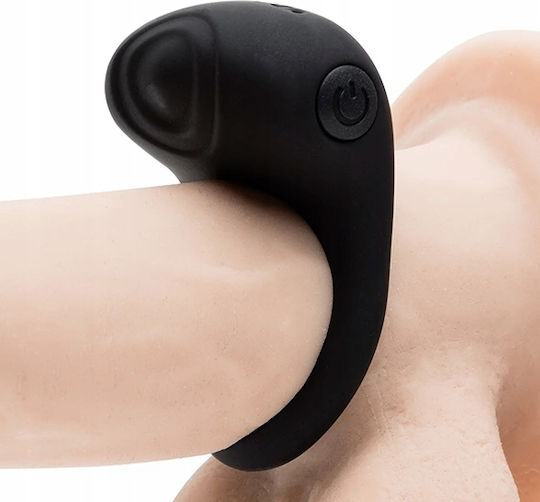 Fifty Shades of Grey Sensation Vibrating Love Δονούμενο Δαχτυλίδι Πέους Σιλικόνης Μαύρο