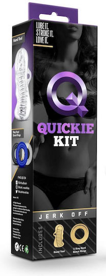 Blush Quickie Kit Jerk Off Set Rings Cock Transparent 3pcs BL-50139