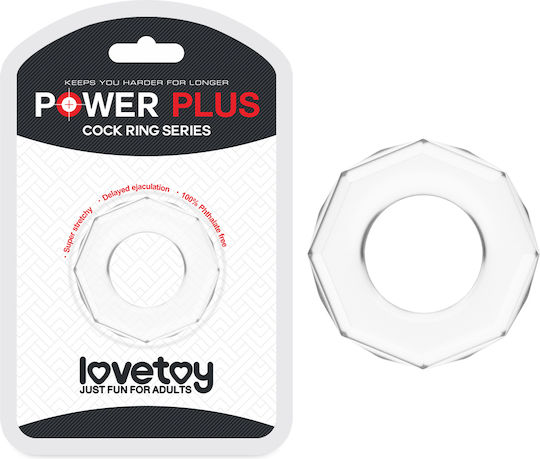 Lovetoy Power Plus Flexible Cockring Cock Ring Cock Transparent
