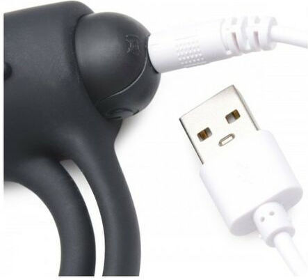 XR Remote Control Vibrating Cock Ring & Bullet Black