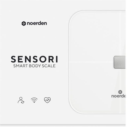 Noerden Sensori Smart Badezimmerwaage in Weiß Farbe