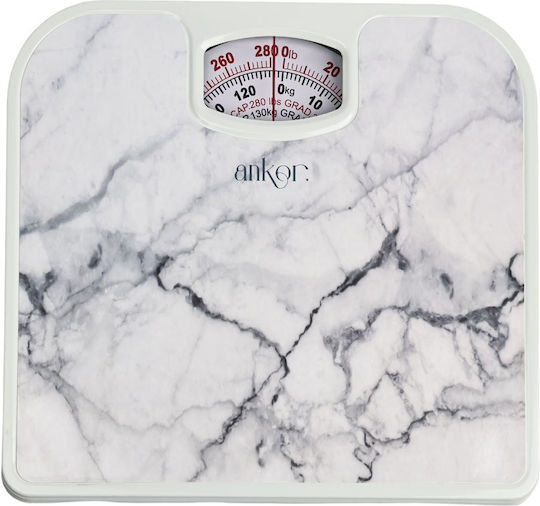 Ankor Mechanical Bathroom Scale White Marble 818488