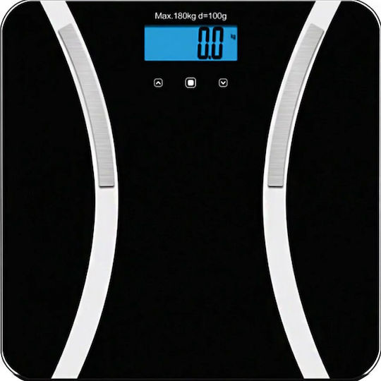Alfa Care BF-164 Digital Bathroom Scale with Body Fat Counter Black