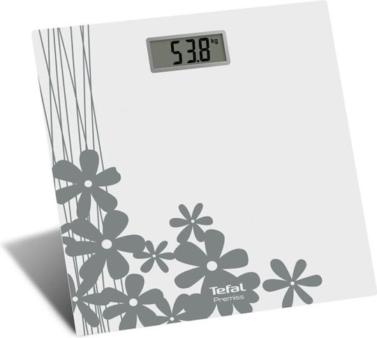 Tefal Premiss Ψηφιακή Ζυγαριά 150kg Λευκή Flowers