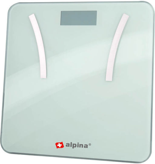 Alpina Appliances Smart Badezimmerwaage 180kg mit Körperfettmessung & Wi-Fi Graue 26524