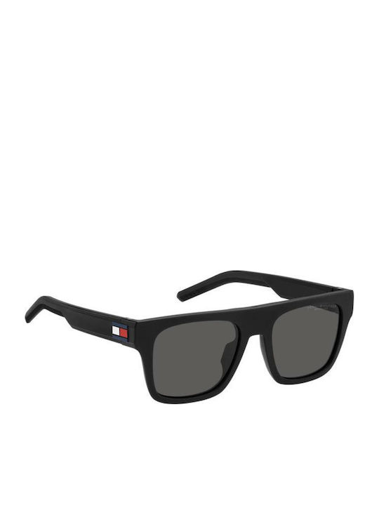 Tommy Hilfiger Unisex Γυαλιά Ηλίου με Μαύρο Κοκκάλινο Σκελετό και Γκρι Polarized Φακό TH1976/S 003/M9