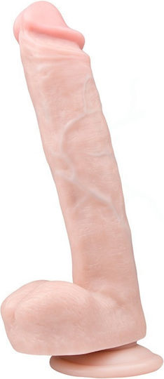 Easytoys Ρεαλιστικό Dildo με Όρχεις και Βεντούζα Flesh 26cm