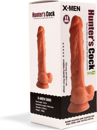 Chisa Novelties X-Men Hunter's Cock Dildo realist cu Testicule și Ventuză Carne 28cm