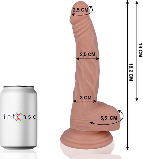Intense Mr Intense Realistic Cock 12 Реалистично дилдо с Топки и Вендуза Телесен 18.2см