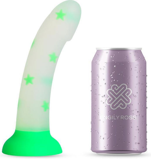 Engily Ross Dildo με Βεντούζα Λευκό 17cm