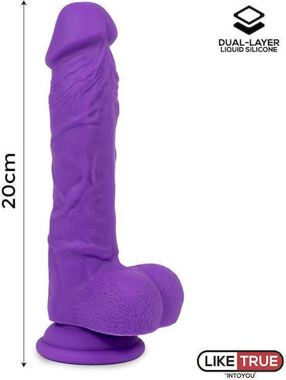 IntoYou Ρεαλιστικό Dildo με Βεντούζα Μωβ