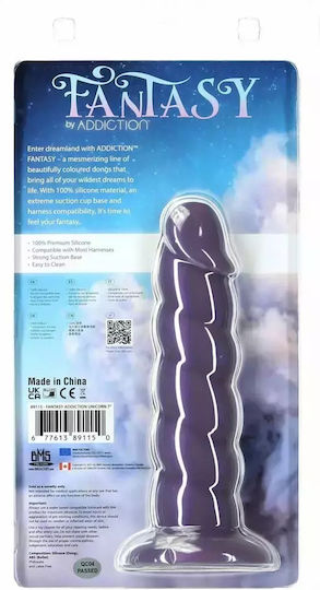 BMS Factory Addiction Fantasy Unicorn Dildo Ρεαλιστικό Dildo Purple 18cm
