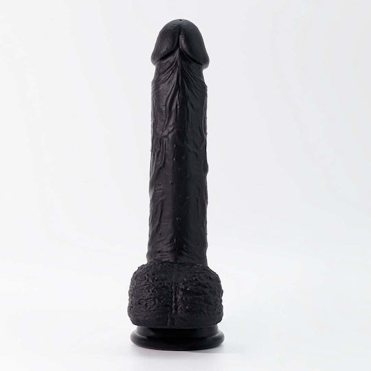 Crushious Glass Dildo with Balls and Suction Cup Black 21cm