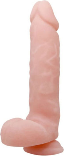 Baile Super Dildo realist cu Testicule și Ventuză Flesh 20.8cm