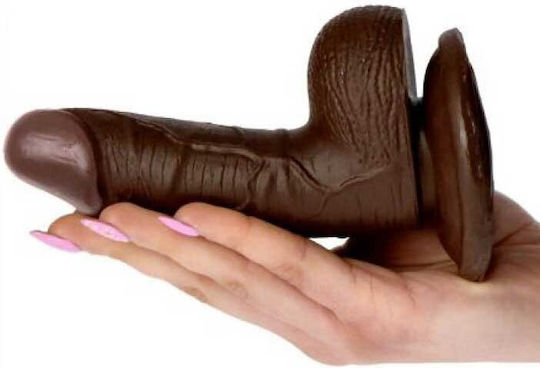 Toyz4lovers Real Rapture усещания за вода Реалистично дилдо с Топки и Вендуза Кафяв 13см