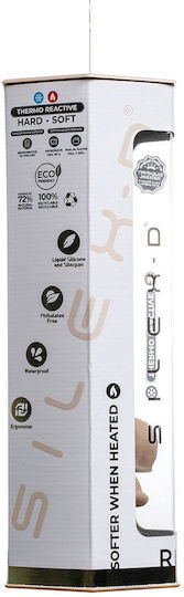 SilexD Glass Dildo with Balls and Suction Cup Flesh 18cm