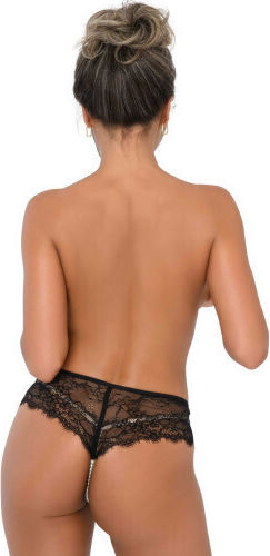 Secretplay Femei Sexy Șir de caractere cu decupaje Negru
