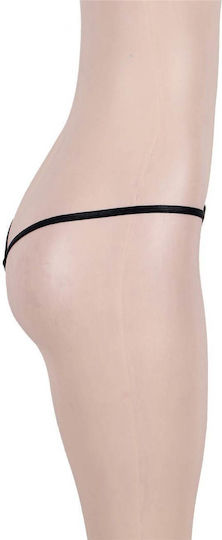 Ophelia's Dream Femei Sexy Șir de caractere Plus Dimensiune Exotic Micro G String Shiny Black