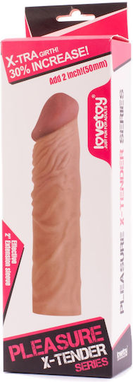 Lovetoy Pleasure X-Tender Vibrating Penis Sleeve 3 Προέκταση Πέους με Δόνηση Flesh