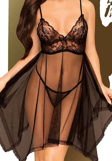 Penthouse Naughty Doll Секси роба Black