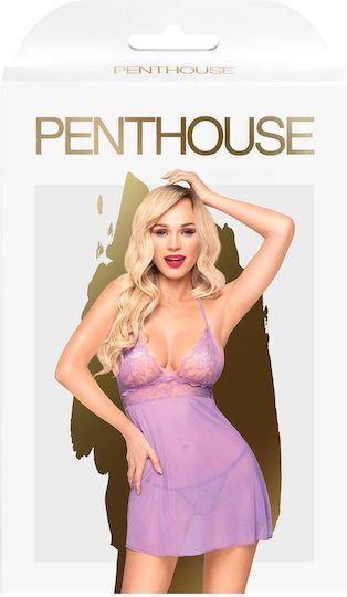 Penthouse Bedtime Story Sexy Ρόμπα Chemise Lilac