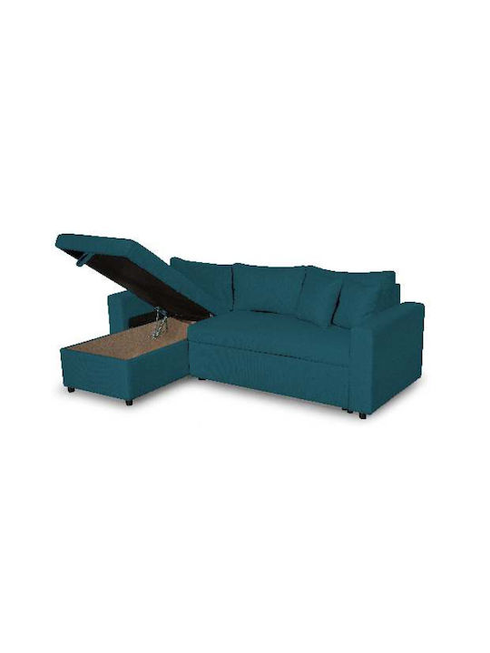 Ellie Ecke Sofa mit Stauraum Petrol Blau 225x148cm