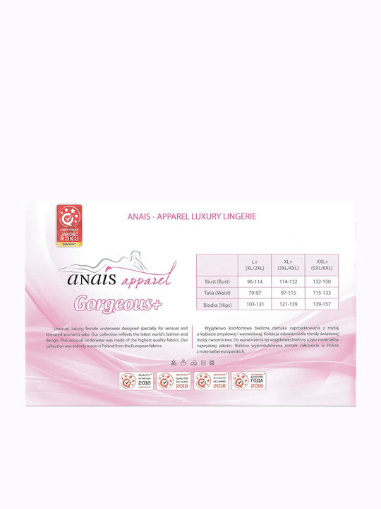 Anais Apparel Fosco Plus Size Sexy Κορμάκι με Διαφάνεια & Δαντέλα Red