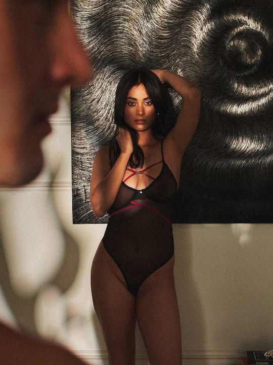 Obsessive Sexy Κορμάκι με Διαφάνεια Μαύρο