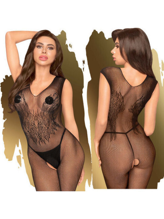 Penthouse Penthouse Wild Catch Bodystocking Mesh Open Crotch Black