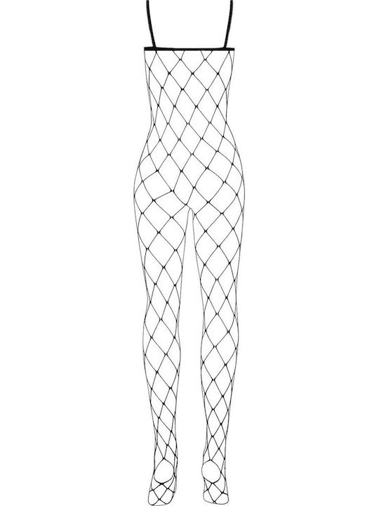 Obsessive N102 Sexy Bodystocking Mesh with Open Crotch Black