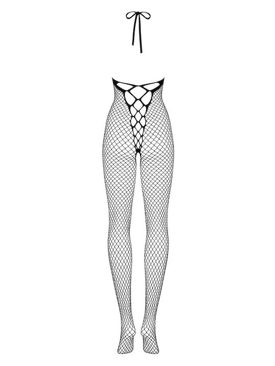 Obsessive N106 Sexy Bodystockings Gittermuster mit Offenem Schritt Schwarz