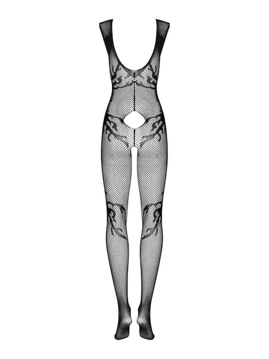 Obsessive Sexy Bodystocking Mesh With Open Crotch Black