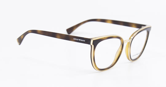 Emporio Armani Eyeglass Frame Brown Tortoise EA3155 5026