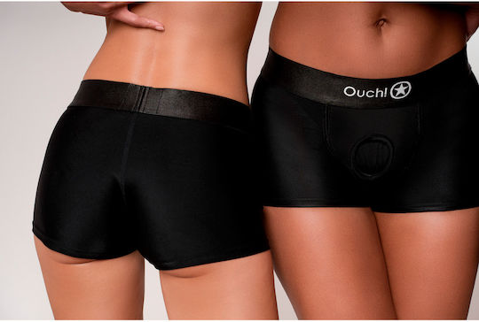 Shots Vibrating Strap-on Underwear in Black Color