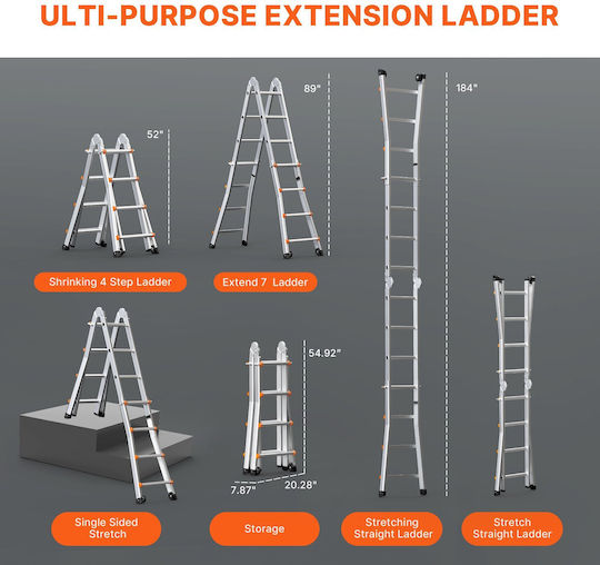 Vevor Multipurpose Ladder 4x2