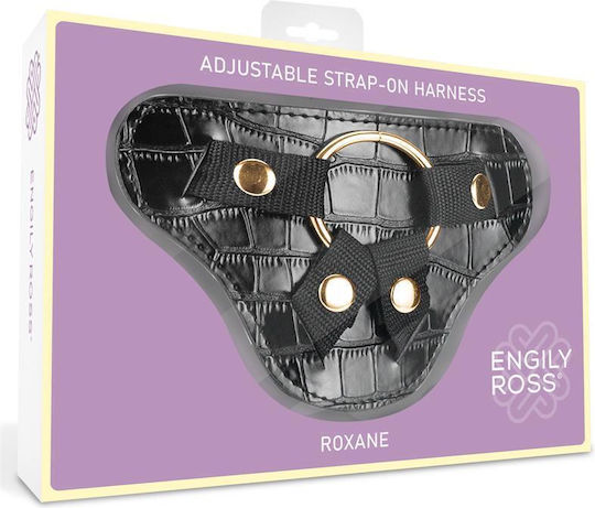 Roxane Universal Adjustable Harness With 3 Silicone Rings Black (έως 18 Δόσεις)