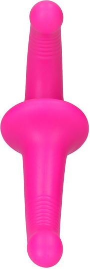 Shots Ouch Strapless Strapon Silicone με Διπλό Dildo 22cm σε Ροζ Χρώμα