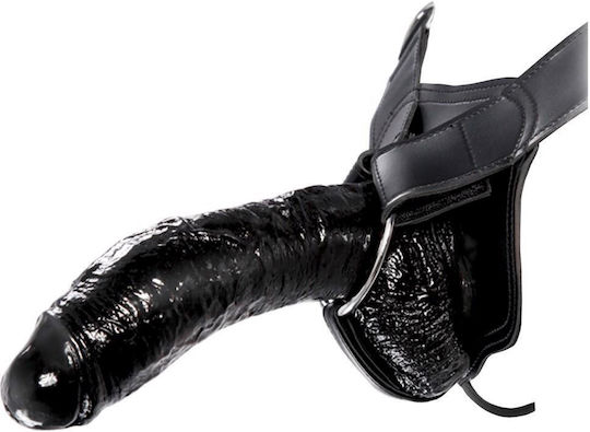 Pipedream Fetish Fantasy Extreme Hollow Strap-On Harness με Dildo 25.5cm σε Μαύρο Χρώμα